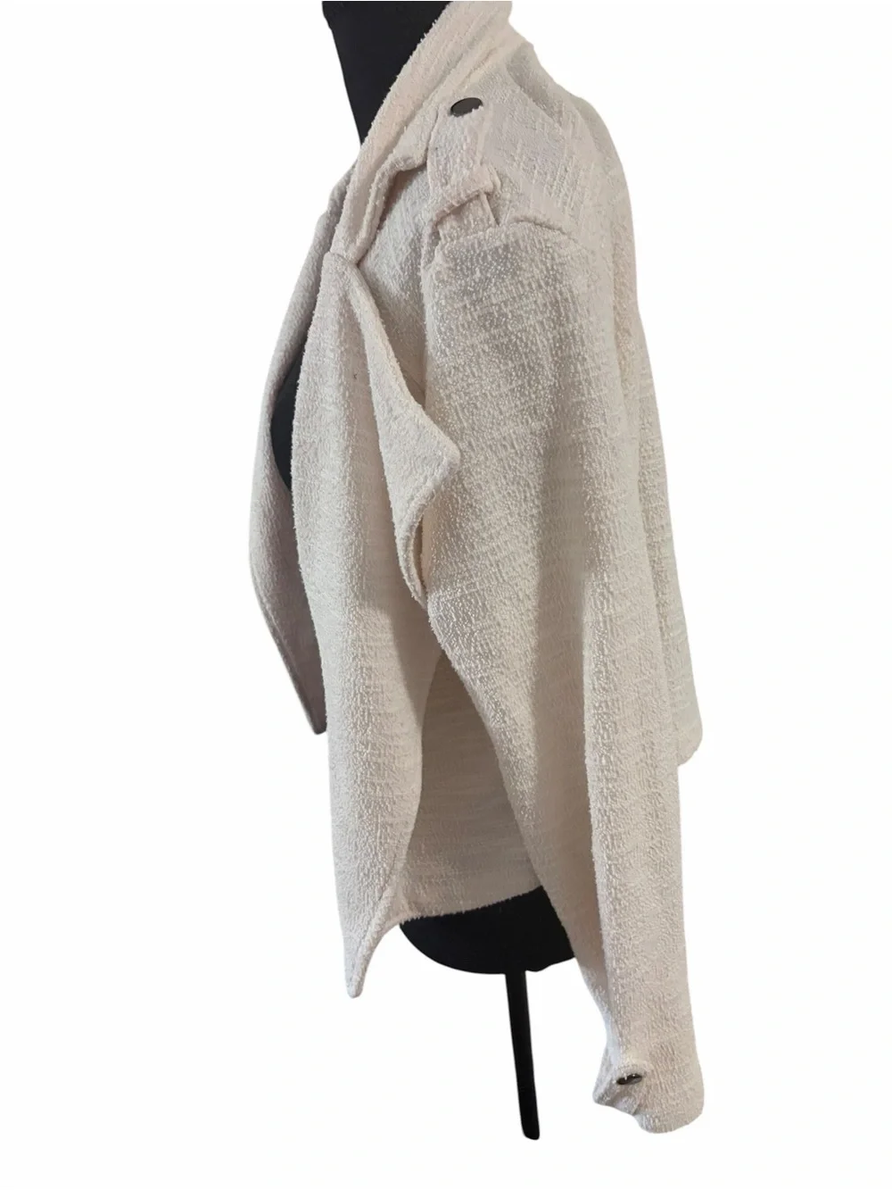 cupcakes & cashmere Cream Draped Open Cardigan